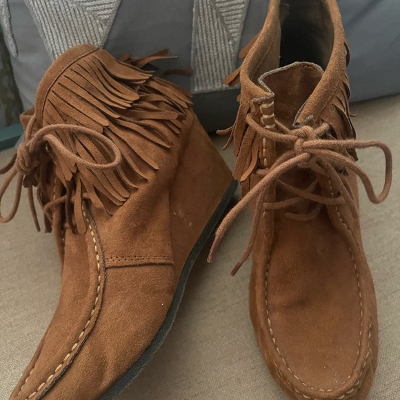 Fringe wedge booties - Picture 5 of 7